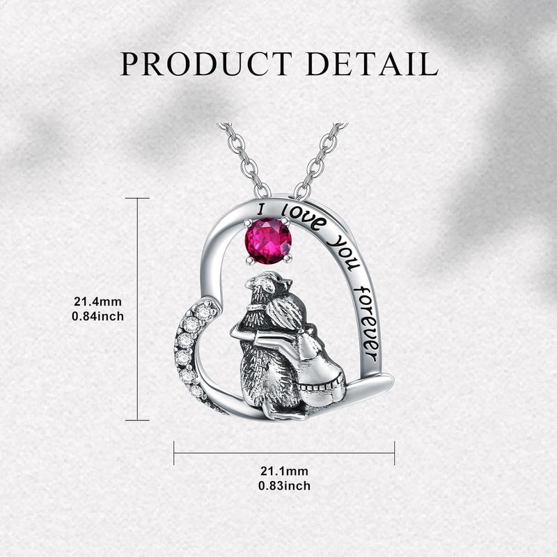 SIMONLY Store Mothers Day Gifts 925 Sterling Silver Dog Necklace Dog Pendant Necklace for Girls Dog Memorial Jewelry Gifts for Women Dog Lovers - Image 2